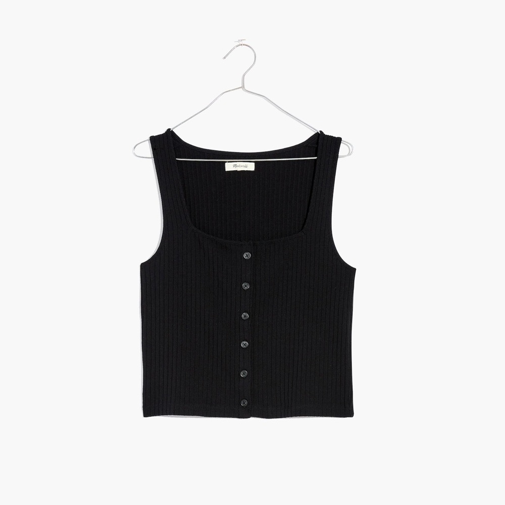 NWT Madewell Ribbed Button-Front Tank